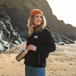 North Coast Full Zip Recycled Sherpa Fleece - Black