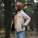 North Coast Full Zip Recycled Sherpa Fleece - Oatmeal