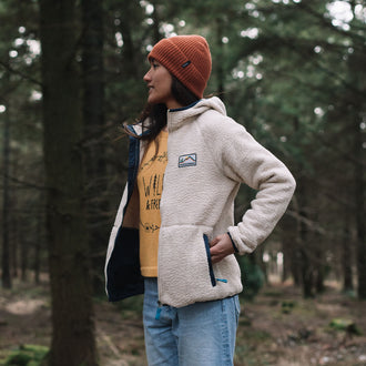 North Coast Full Zip Sherpa Fleece - Oatmeal