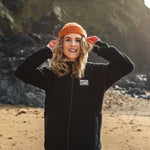 North Coast Full Zip Recycled Sherpa Fleece - Black