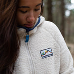 North Coast Full Zip Recycled Sherpa Fleece - Oatmeal