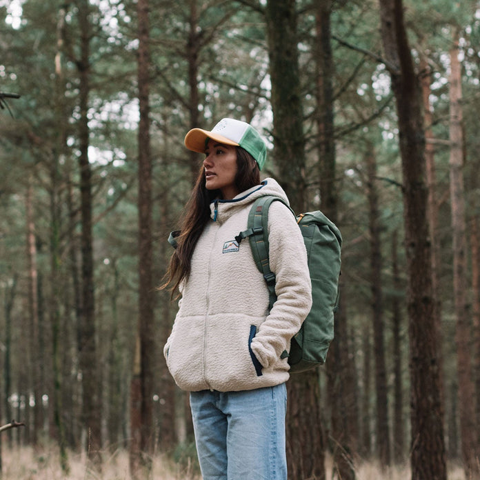North Coast Full Zip Recycled Sherpa Fleece - Oatmeal