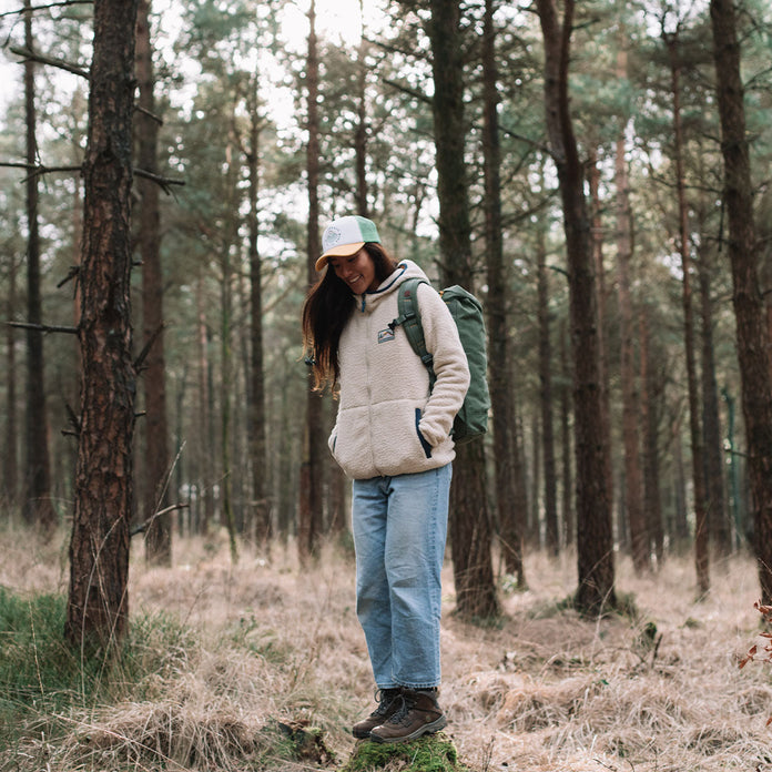 North Coast Full Zip Recycled Sherpa Fleece - Oatmeal