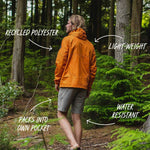 Aleutia Recycled 1/4 Zip Anorak - Sunrise Orange