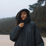 Escapism Recycled Sherpa Lined Changing Robe - Black