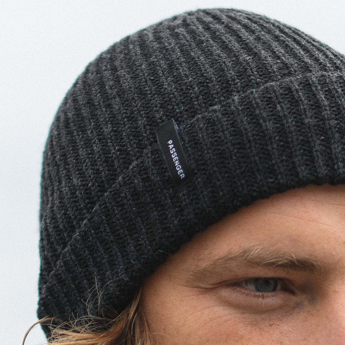 Compass Beanie - Faded Black