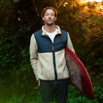 Fogtrail Full Zip Recycled Sherpa Fleece - Oatmeal