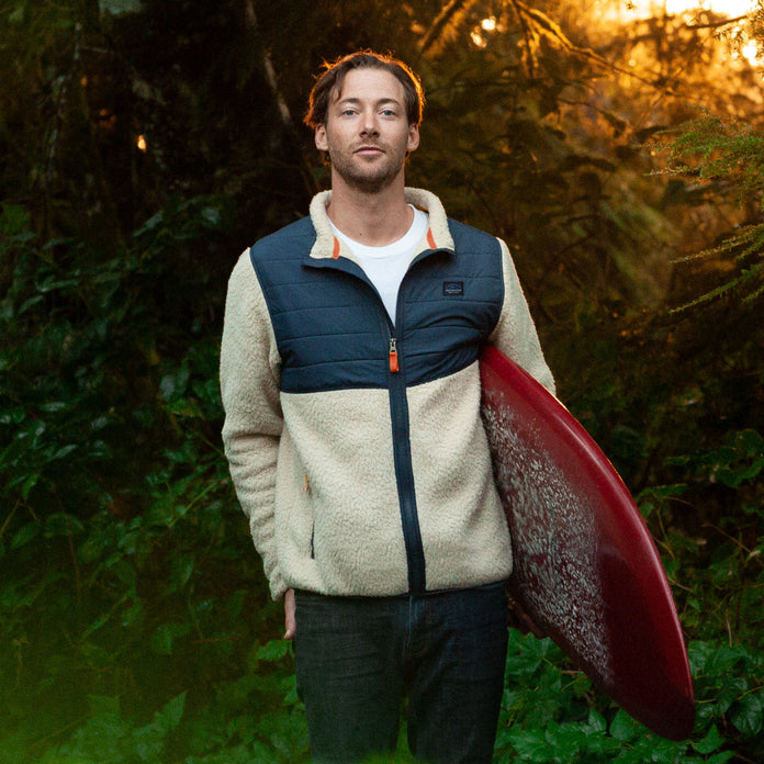 Fogtrail Full Zip Recycled Sherpa Fleece - Oatmeal