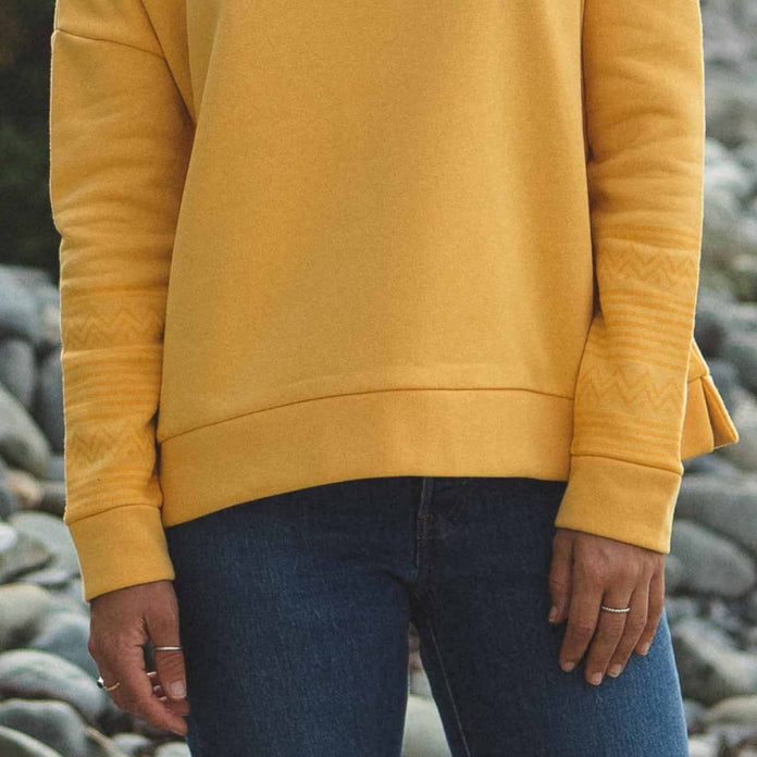 Josephine Recycled Hoodie - Ochre Yellow
