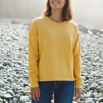 Josephine Recycled Sweatshirt - Ochre Yellow