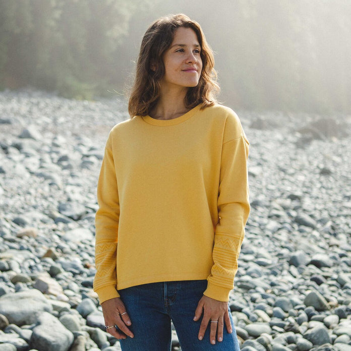 Josephine Recycled Sweatshirt - Ochre Yellow