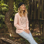 Forever Roaming Hemp LS T-Shirt - Peachy Pink