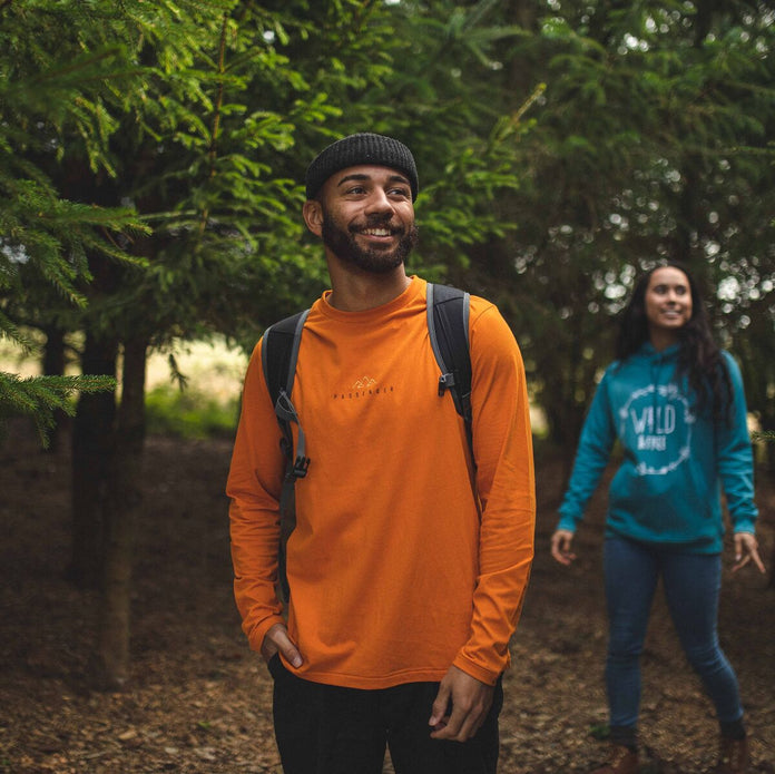 New Forest Recycled LS T-Shirt - Sunrise Orange