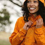 Aleutia Recycled 1/4 Zip Anorak - Sunrise Orange