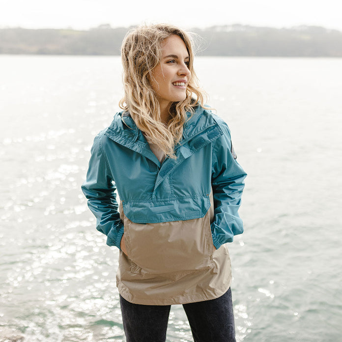 Aleutia Recycled 1/4 Zip Anorak - Larkspur Blue