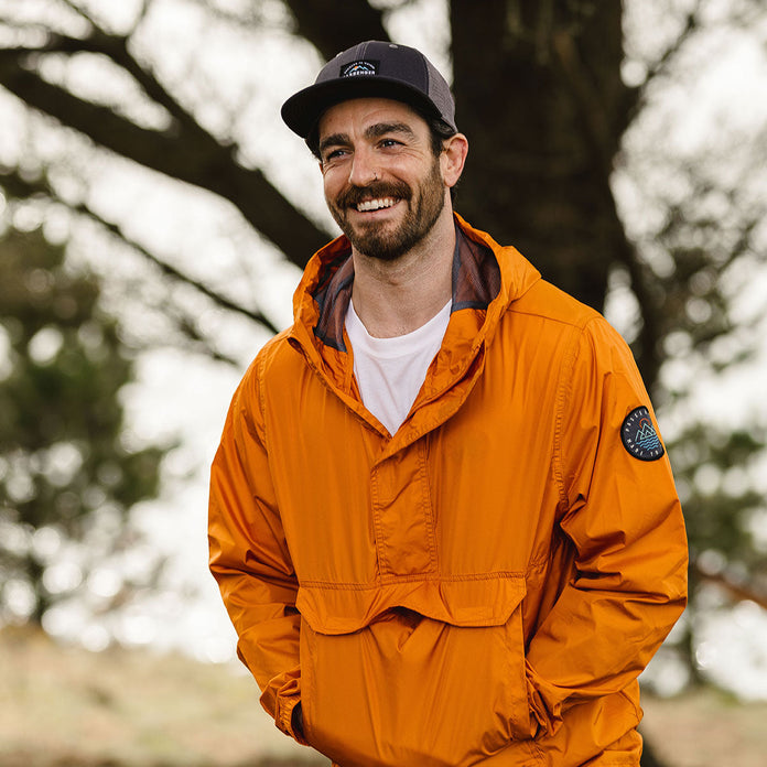 Aleutia Recycled 1/4 Zip Anorak - Sunrise Orange
