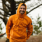 Aleutia Recycled 1/4 Zip Anorak - Sunrise Orange