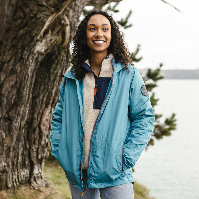 Umnak Recycled Anorak  - Larkspur Blue