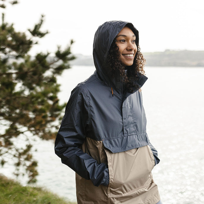 Aleutia Recycled 1/4 Zip Anorak - Turbulence Grey