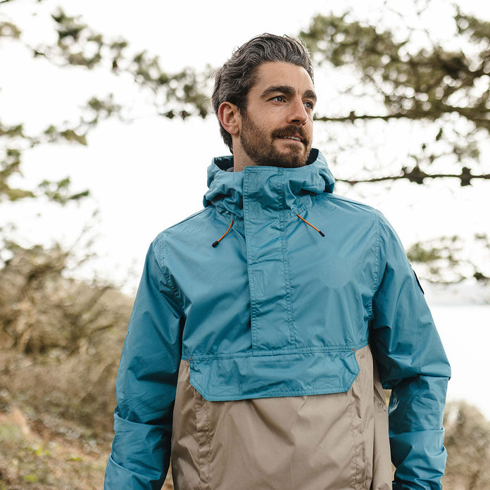 Aleutia Recycled 1/4 Zip Anorak - Larkspur Blue