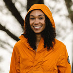 Aleutia Recycled 1/4 Zip Anorak - Sunrise Orange