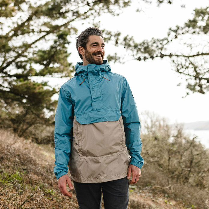 Aleutia Recycled 1/4 Zip Anorak - Larkspur Blue