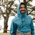 Aleutia Recycled 1/4 Zip Anorak - Larkspur Blue