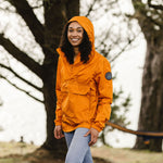 Aleutia Recycled 1/4 Zip Anorak - Sunrise Orange
