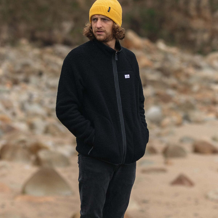 Tripper Full Zip Recycled Sherpa Fleece - Black