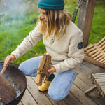 Maine Hooded Recycled Sherpa Fleece - Oatmeal