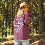 West Coast Cardigan - Deep Rose