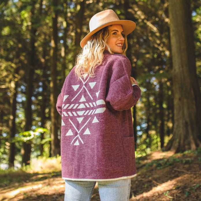 West Coast Cardigan - Deep Rose