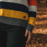 Bay Knitted Jumper - Charcoal Stripe