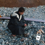 Escapism Recycled Sherpa Lined Changing Robe - Black