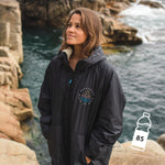 Escapism Recycled Sherpa Lined Changing Robe - Black