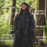 Nomadic Recycled Sherpa Lined Changing Robe - Black